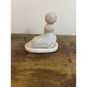 Vtg Stone Seal Sea Lion With Ball On Nose Figurine